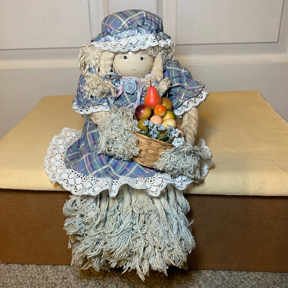 Vintage Musical Wind-Up Mop Doll